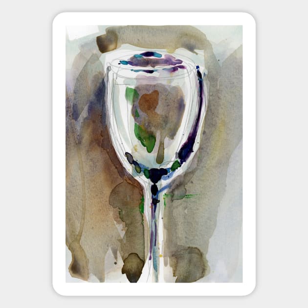 Wine Glass Sticker by dfrdesign